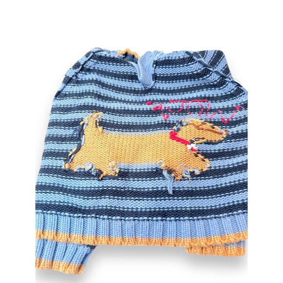Standard Blues 24 months Baby Boy Cotton Dog Sweater Blue and Brown - Picture 7 of 8